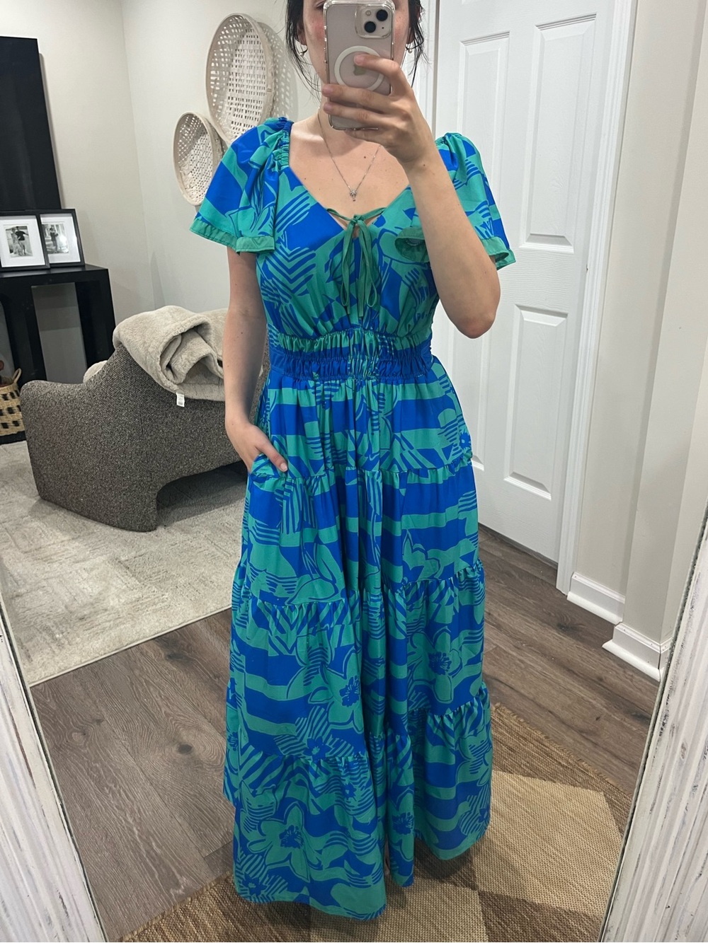 Umgee Flutter Sleeve Maxi Dress